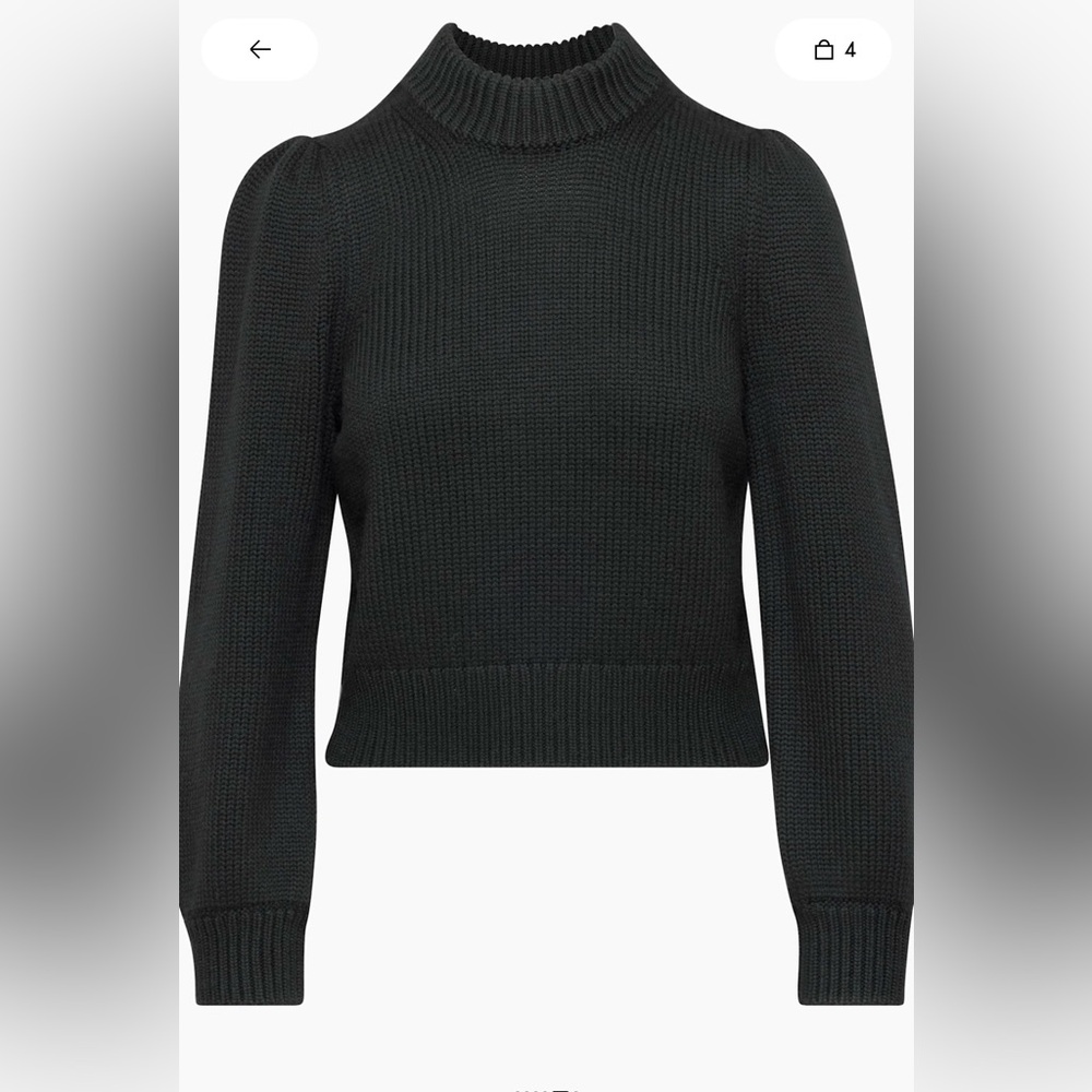 Aritzia Marino Wool Black Sweater